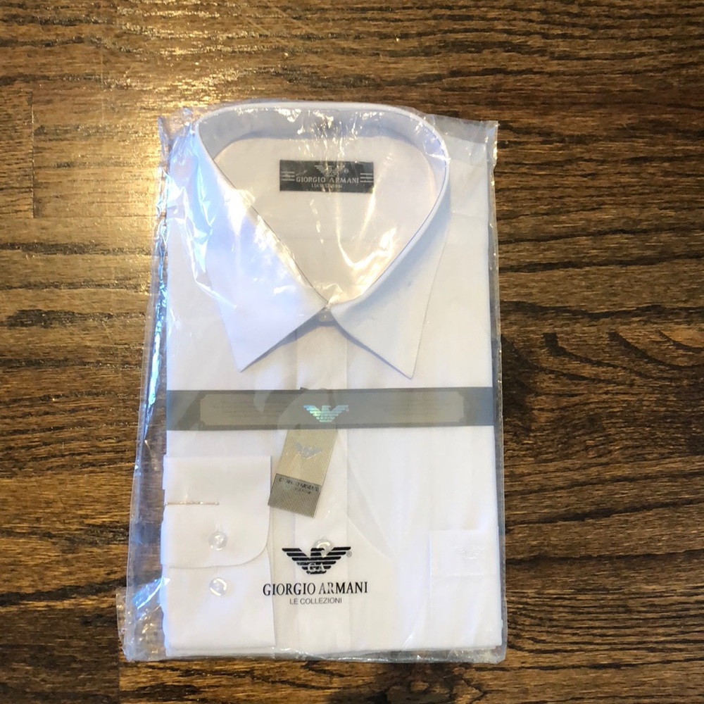 Giorgio Armani Light Blue Long Sleeve Dress Shirt